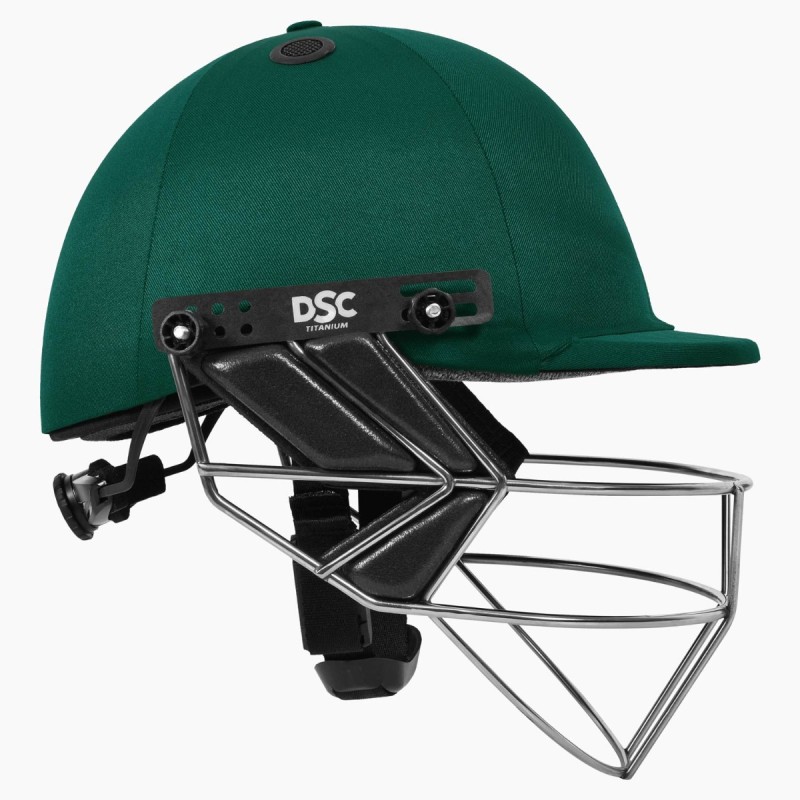 DSC Fort 44 Lite Titanium Cricket Helmet, Green, Large DSC Fort 44 Lite Titanium Cricket Helmet, Green, Large
