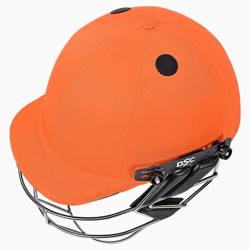 DSC Fort 44 Lite Titanium Cricket Helmet, Orange, Large DSC Fort 44 Lite Titanium Cricket Helmet, Orange, Large
