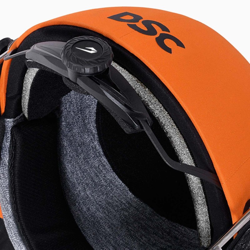 DSC Fort 44 Lite Titanium Cricket Helmet, Orange, Large DSC Fort 44 Lite Titanium Cricket Helmet, Orange, Large