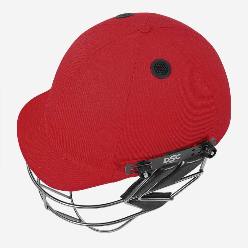 DSC Fort 44 Lite Titanium Cricket Helmet, Red, XS DSC Fort 44 Lite Titanium Cricket Helmet, Red, XS