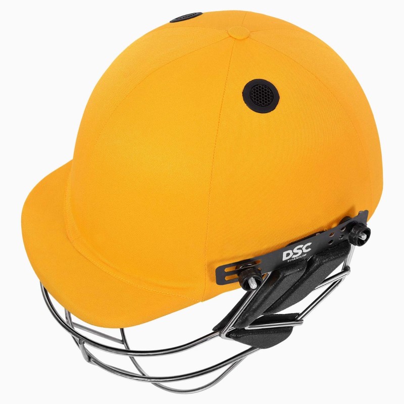 DSC Fort 44 Lite Titanium Cricket Helmet, Yellow, Large DSC Fort 44 Lite Titanium Cricket Helmet, Yellow, Large
