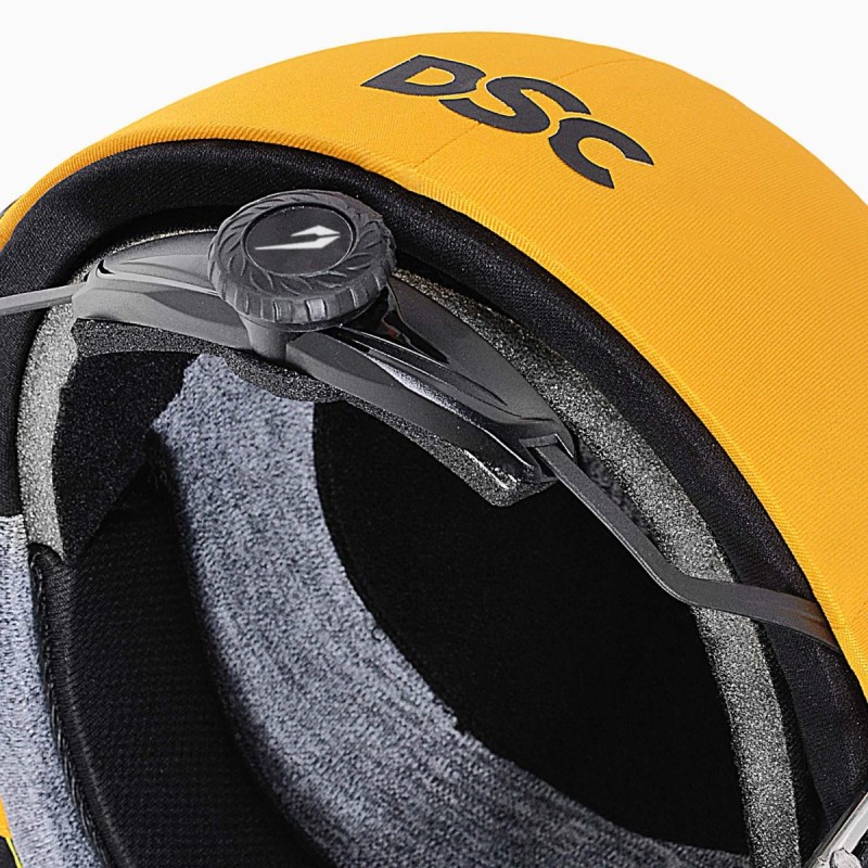 DSC Fort 44 Lite Titanium Cricket Helmet, Yellow, Large DSC Fort 44 Lite Titanium Cricket Helmet, Yellow, Large