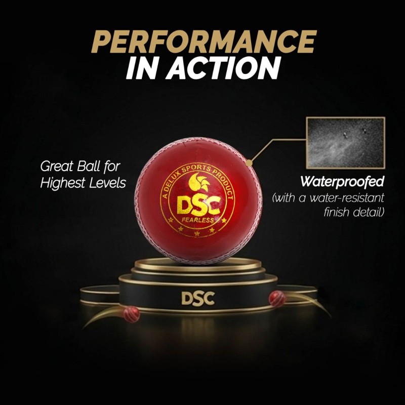 DSC Grade Leather Ball, Red DSC Grade Leather Ball, Red