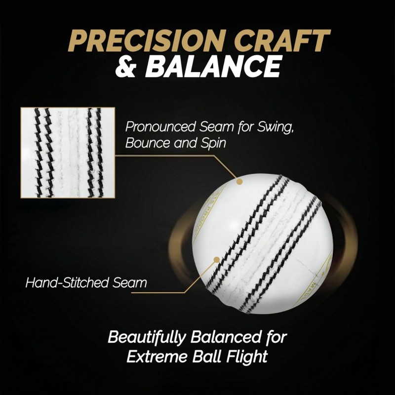 DSC Grade Leather Ball, White DSC Grade Leather Ball, White