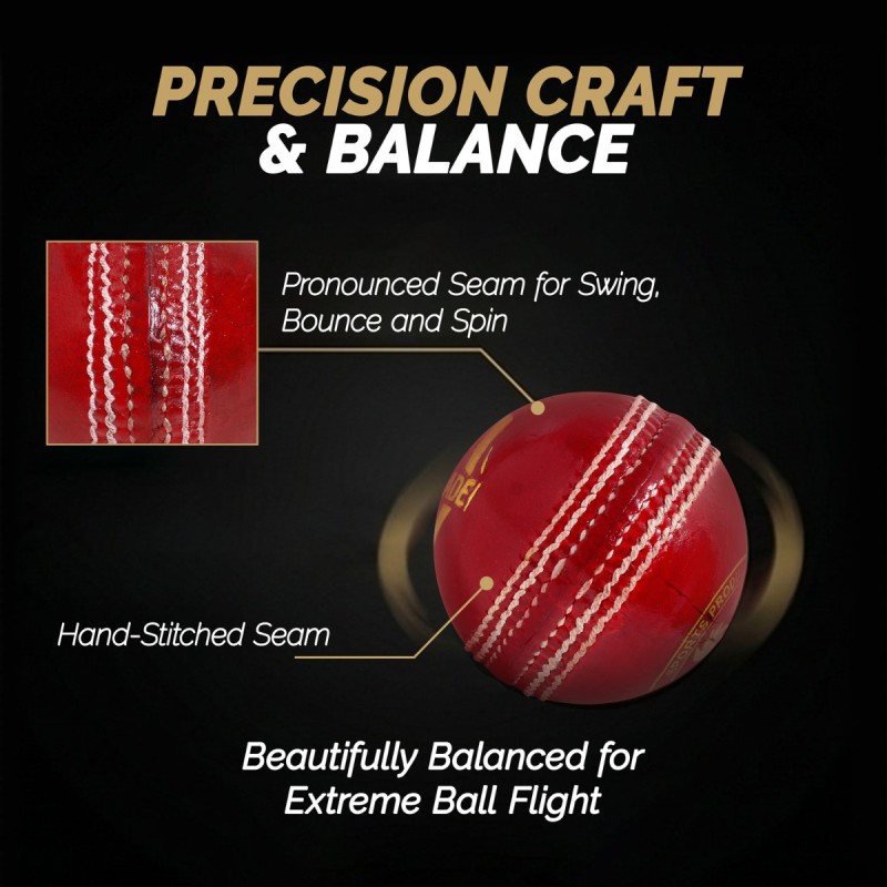 DSC Match Grade Leather Ball, Red DSC Match Grade Leather Ball, Red