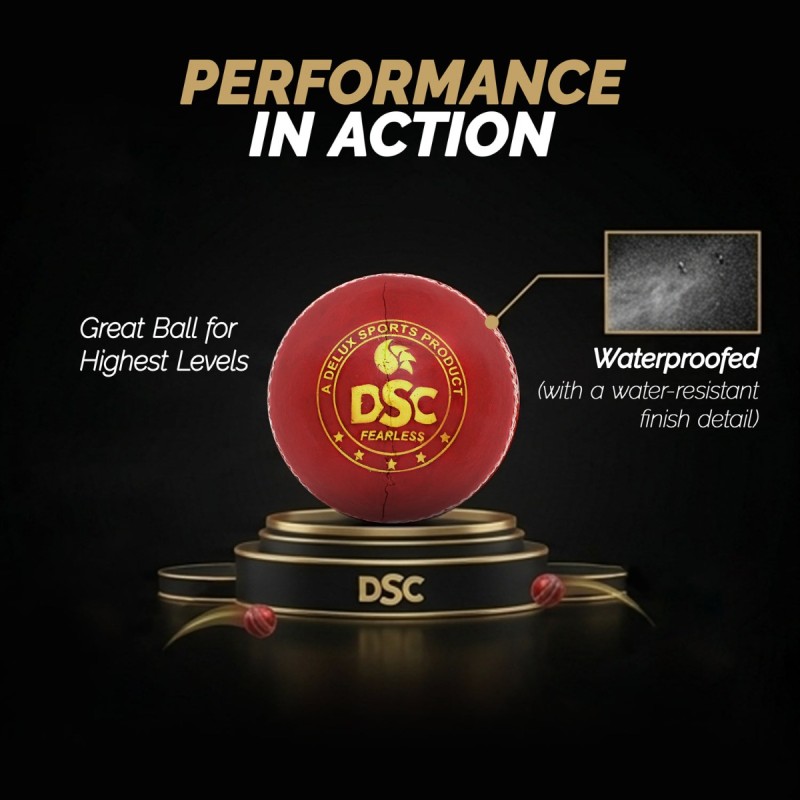 DSC Pace 20 Leather Ball, Red DSC Pace 20 Leather Ball, Red