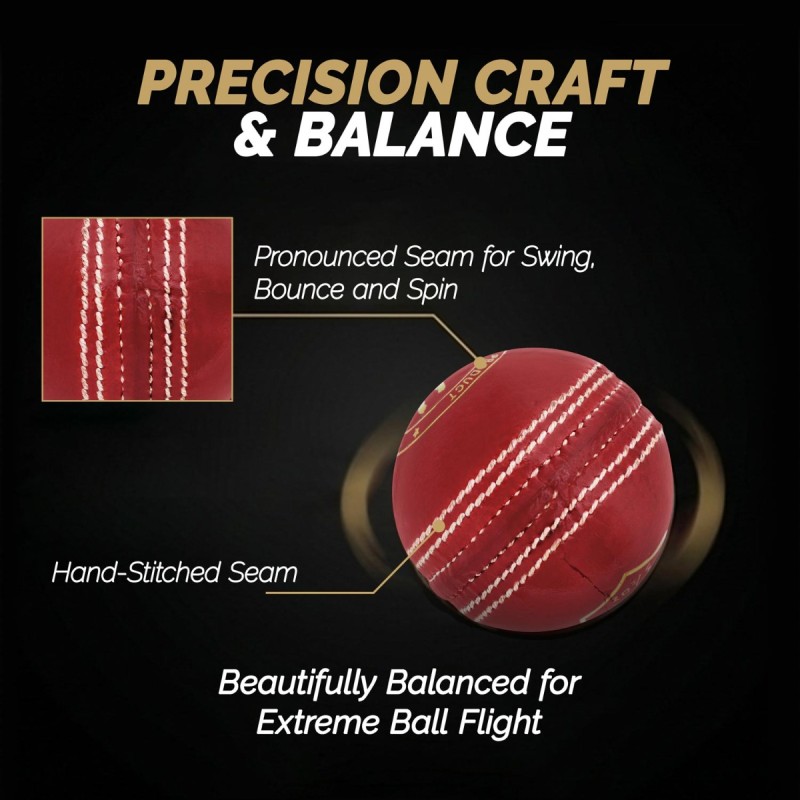 DSC Pace 20 Leather Ball, Red DSC Pace 20 Leather Ball, Red