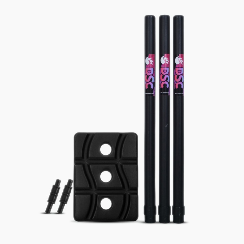 DSC Plastic Cricket Stumps (Mens), Black DSC Plastic Cricket Stumps (Mens), Black