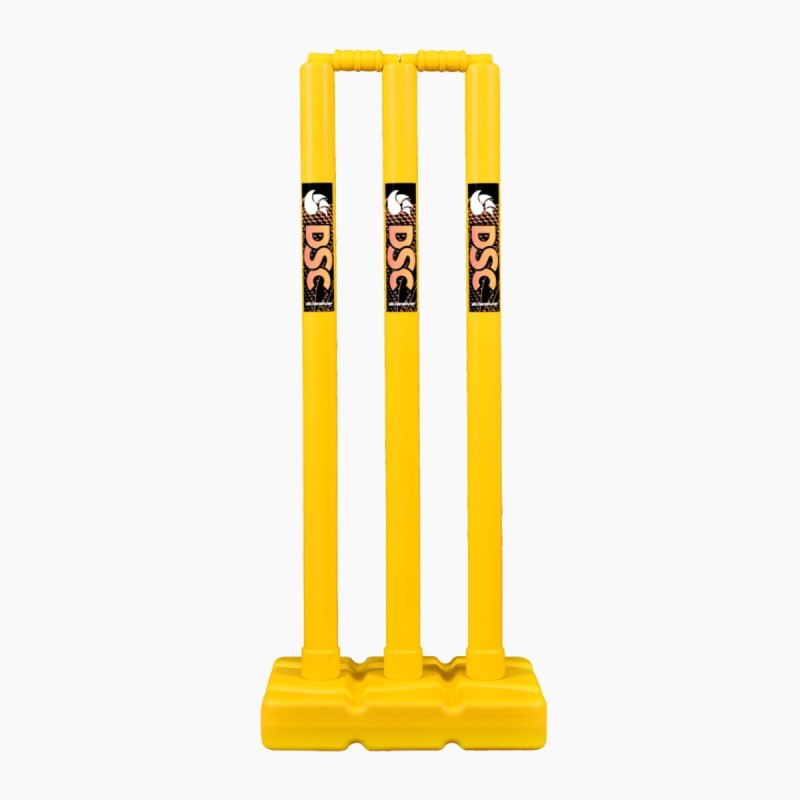 DSC Plastic Cricket Stumps (Mens), Yellow DSC Plastic Cricket Stumps (Mens), Yellow