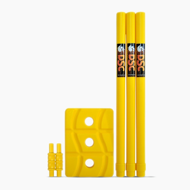 DSC Plastic Cricket Stumps (Mens), Yellow DSC Plastic Cricket Stumps (Mens), Yellow
