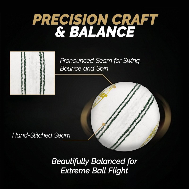 DSC Premier Leather Ball, White DSC Premier Leather Ball, White