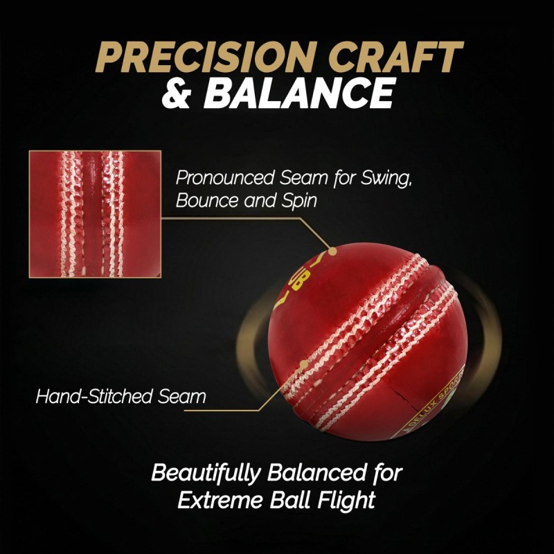 DSC Pro Club Leather Ball, Red DSC Pro Club Leather Ball, Red