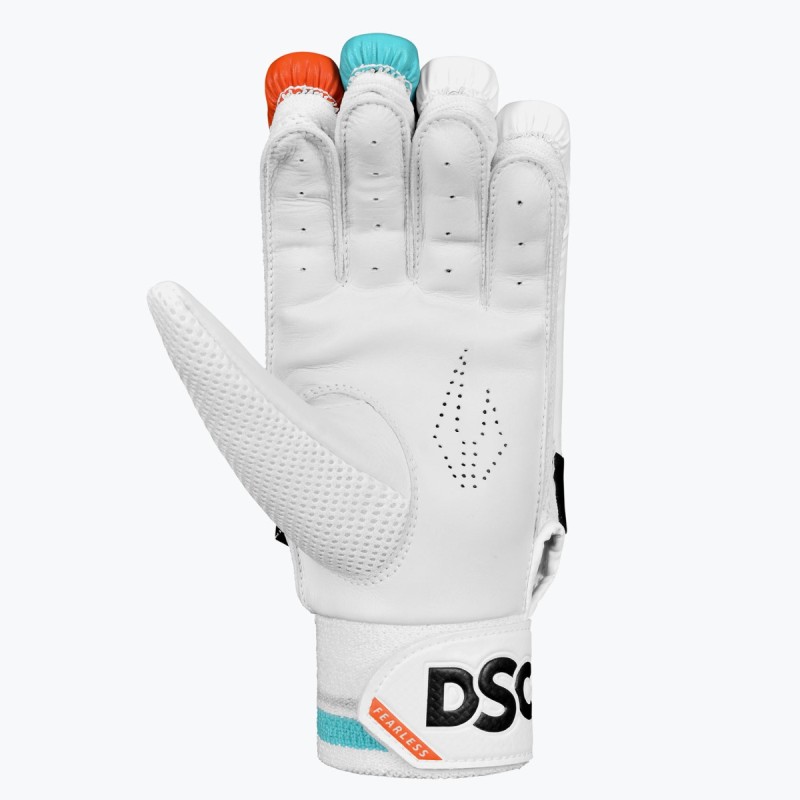 DSC Rage Batting Gloves (Red/Sky), Boys Left DSC Rage Batting Gloves (Red/Sky), Boys Left
