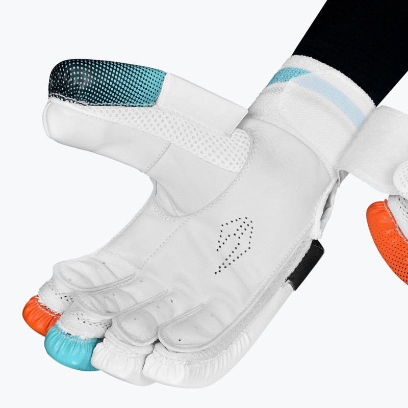 DSC Rage Batting Gloves (Red/Sky), Boys Left DSC Rage Batting Gloves (Red/Sky), Boys Left