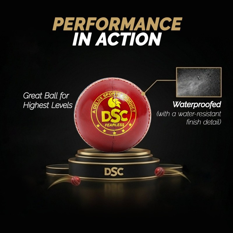 DSC Red Dot Leather Ball, Red DSC Red Dot Leather Ball, Red