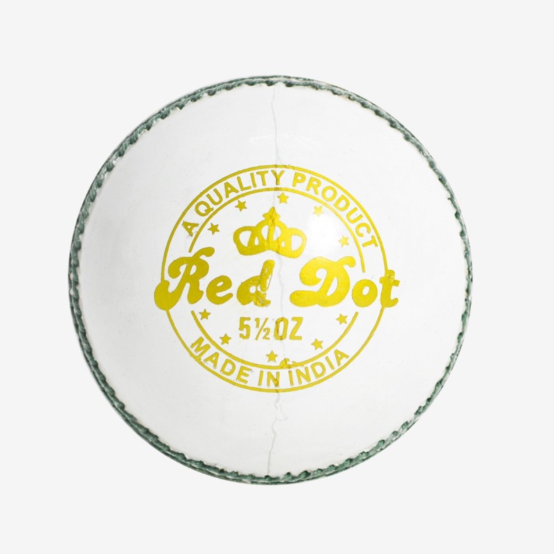 DSC Red Dot Leather Ball, White DSC Red Dot Leather Ball, White