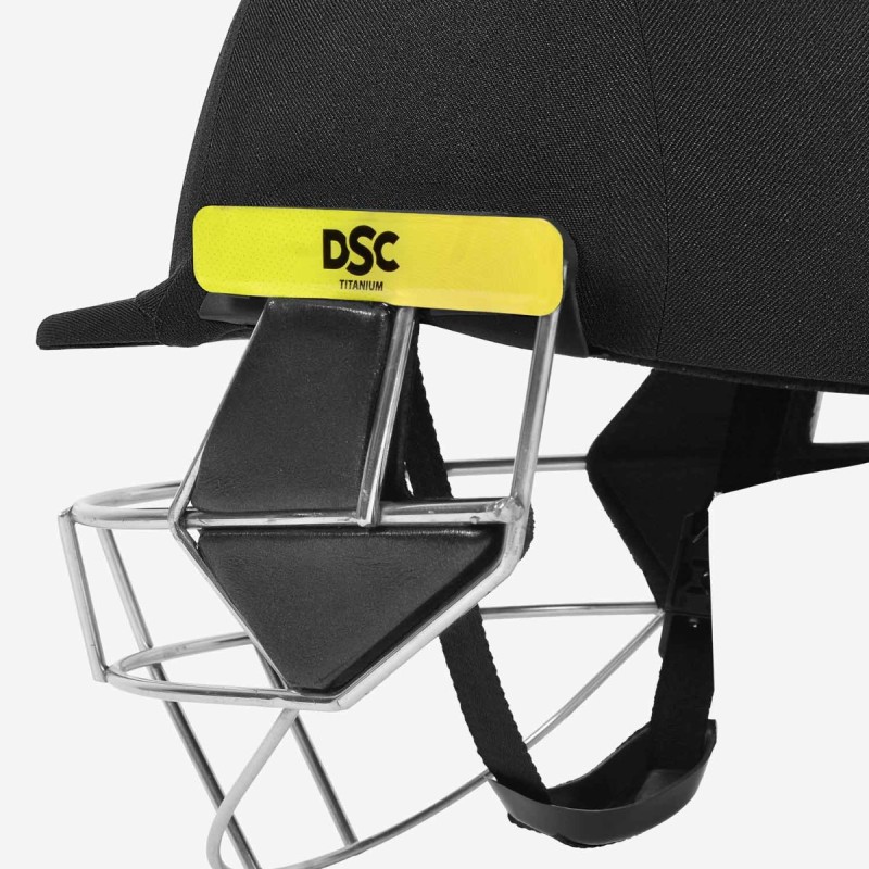 DSC Scud Titanium Cricket Helmet, Black, Large DSC Scud Titanium Cricket Helmet, Black, Large