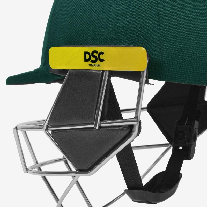 DSC Scud Titanium Cricket Helmet, Green, Large DSC Scud Titanium Cricket Helmet, Green, Large