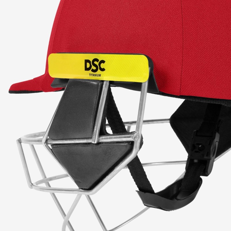 DSC Scud Titanium Cricket Helmet, Red, XS DSC Scud Titanium Cricket Helmet, Red, XS