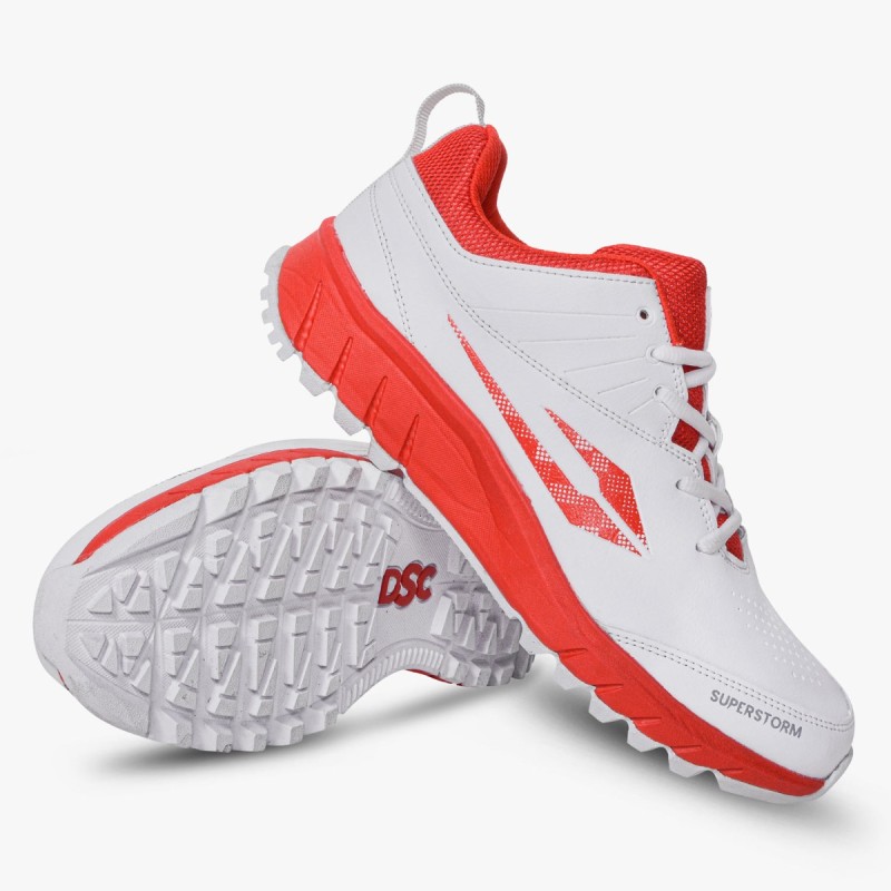 DSC Superstorm Cricket Shoes (Red / White) DSC Superstorm Cricket Shoes (Red / White)