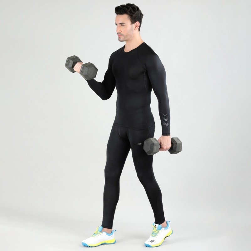 DSC Top Long Sleeve Compression Black, Large