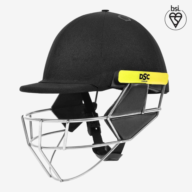 DSC Scud Titanium Cricket Helmet, Black, Large DSC Scud Titanium Cricket Helmet, Black, Large