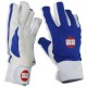 SS WK INNER GLOVES LYCRA WHITE/BLUE Inner Gloves