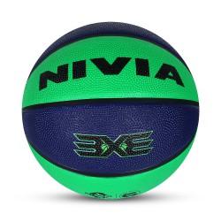Nivia 3X3 BFI Certified Match Basketball - Green/Blue
