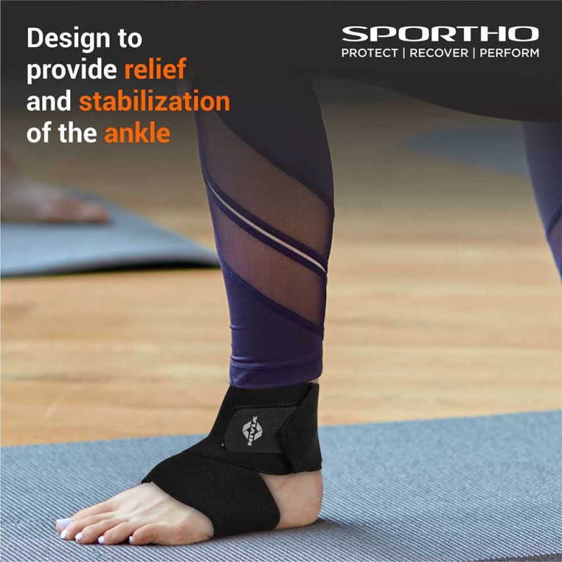 Nivia Ankle Support Wrap With Velcro, Ankle Sleeves, Braces or Wraps , For Pain Relief & Recovery Available in XS | S | M | L | XL & Black Color , Used for Rehabilitation & Recovery - Black Nivia Ankle Support Wrap With Velcro, Ankle Sleeves, Braces or Wraps , For Pain Relief & Recovery Available in XS | S | M | L | XL & Black Color , Used for Rehabilitation & Recovery - Black