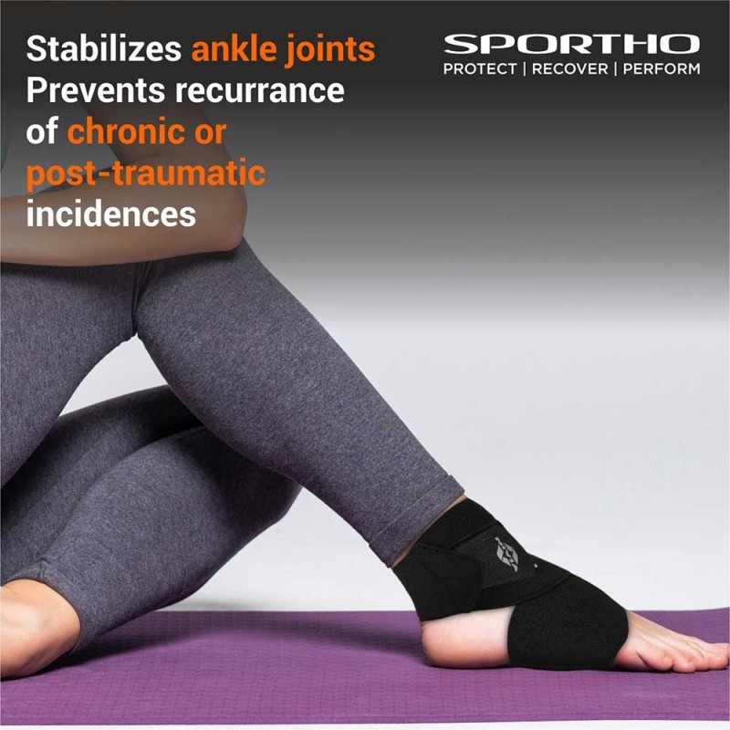 Nivia Ankle Support Wrap With Velcro, Ankle Sleeves, Braces or Wraps , For Pain Relief & Recovery Available in XS | S | M | L | XL & Black Color , Used for Rehabilitation & Recovery - Black Nivia Ankle Support Wrap With Velcro, Ankle Sleeves, Braces or Wraps , For Pain Relief & Recovery Available in XS | S | M | L | XL & Black Color , Used for Rehabilitation & Recovery - Black