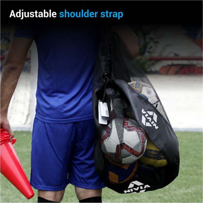 Nivia Ball Carrying Bag (9 Balls) - Black Nivia Ball Carrying Bag (9 Balls) - Black