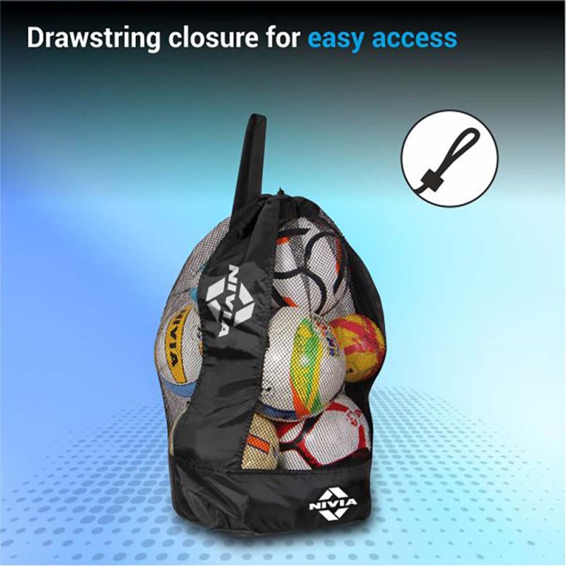 Nivia Ball Carrying Bag (9 Balls) - Black Nivia Ball Carrying Bag (9 Balls) - Black