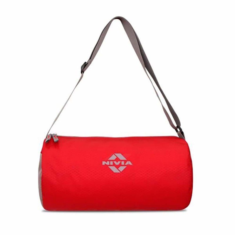 Nivia Basic Duffle Bag - Red-Grey Nivia Basic Duffle Bag - Red-Grey