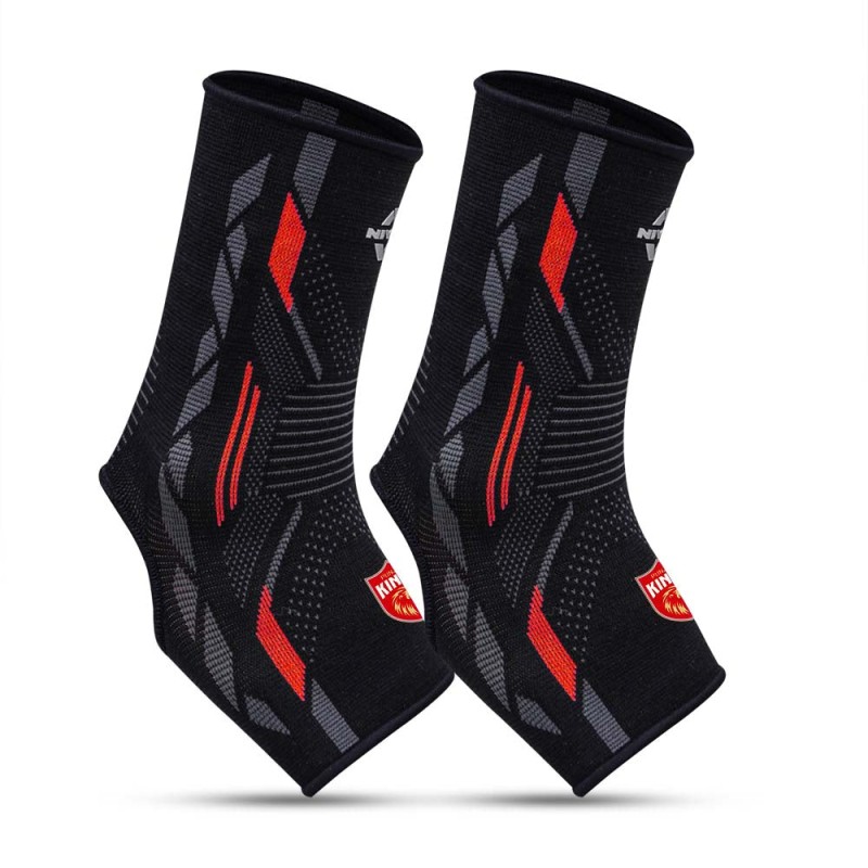 Nivia PUNJAB KINGS X NIVIA KNITTED ANKLE SUPPORT - Black/Red Nivia PUNJAB KINGS X NIVIA KNITTED ANKLE SUPPORT - Black/Red