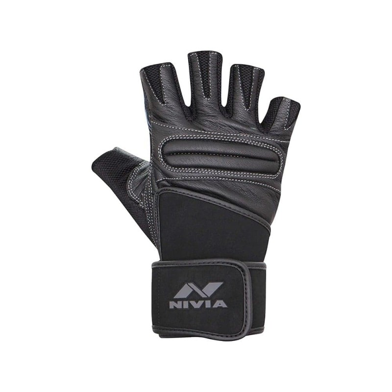 Nivia Carbon Weightliftng Gloves - Black