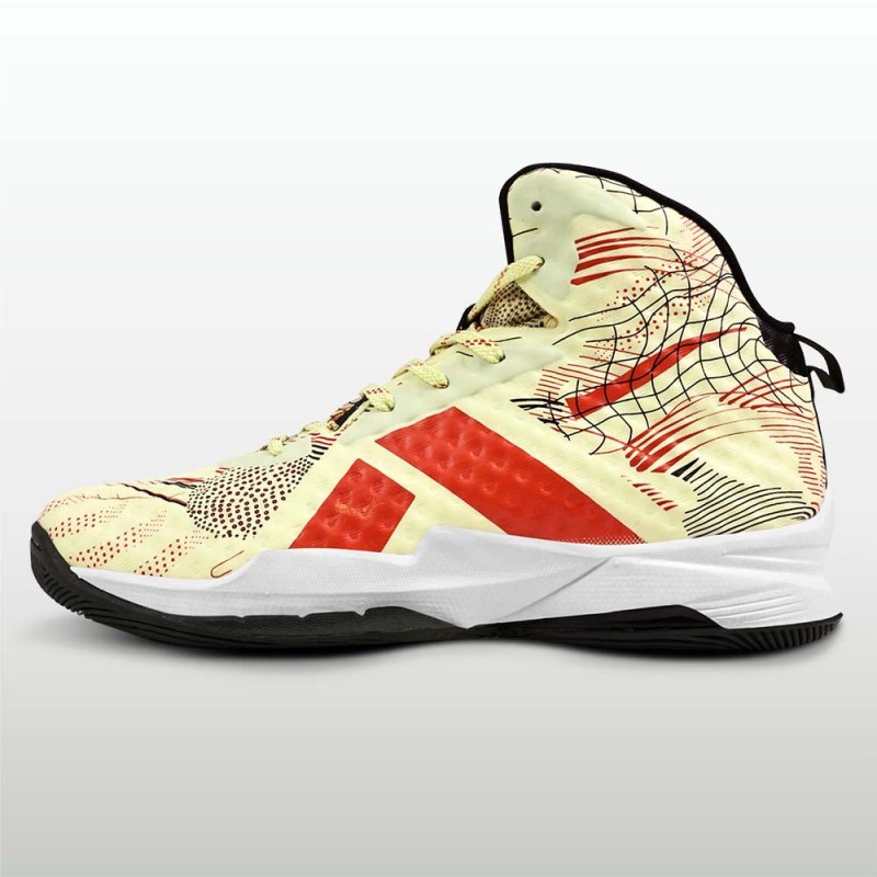 Nivia Clawmark Basketball Shoe - Cream/Orange Nivia Clawmark Basketball Shoe - Cream/Orange
