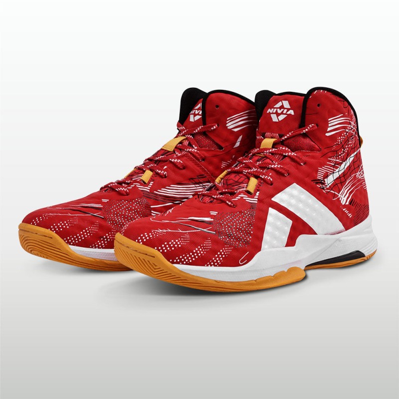 Nivia Clawmark Basketball Shoe - Cream/Orange Nivia Clawmark Basketball Shoe - Cream/Orange