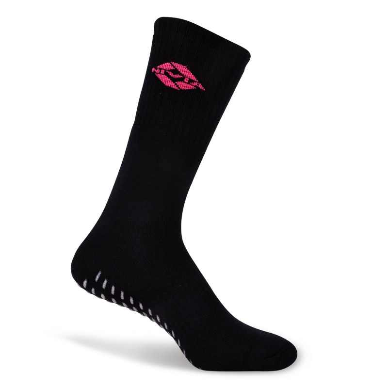 Nivia Court Bamboo Silicone Grip Socks - Black-Pink