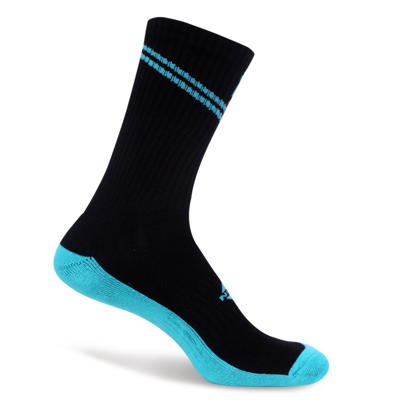 Nivia Court Cotton Socks - Black-Blue Nivia Court Cotton Socks - Black-Blue