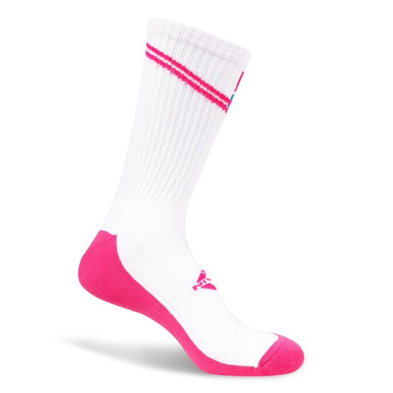 Nivia Court Cotton Socks - White-Pink