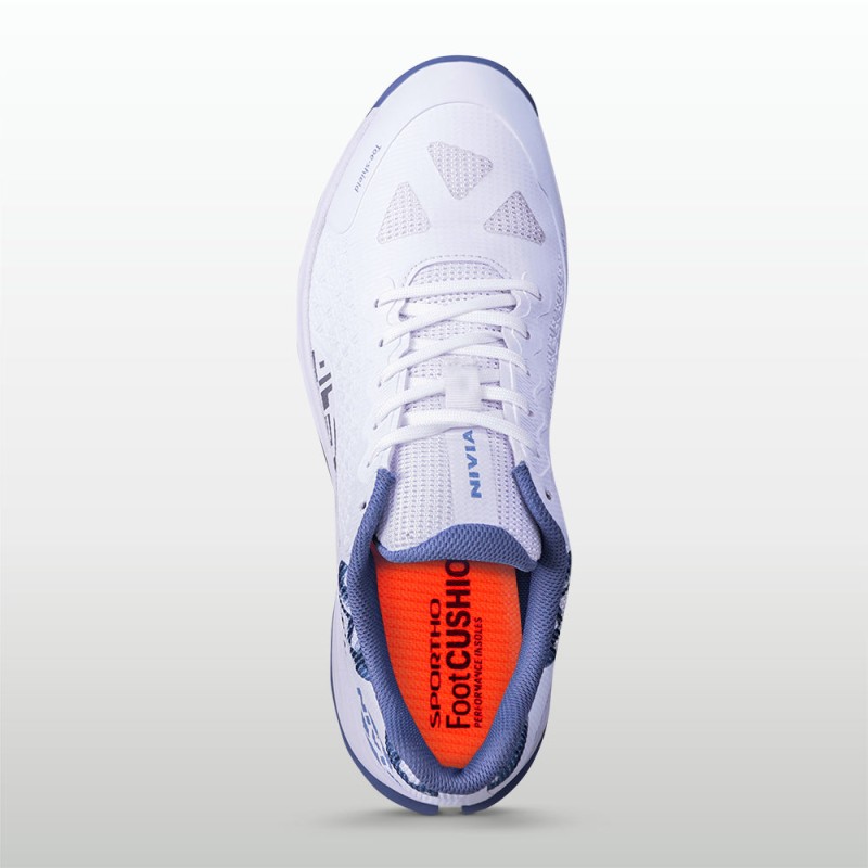 Nivia Crick 1000 2.0 Cricket Shoes - White/Nautical Blue Nivia Crick 1000 2.0 Cricket Shoes - White/Nautical Blue