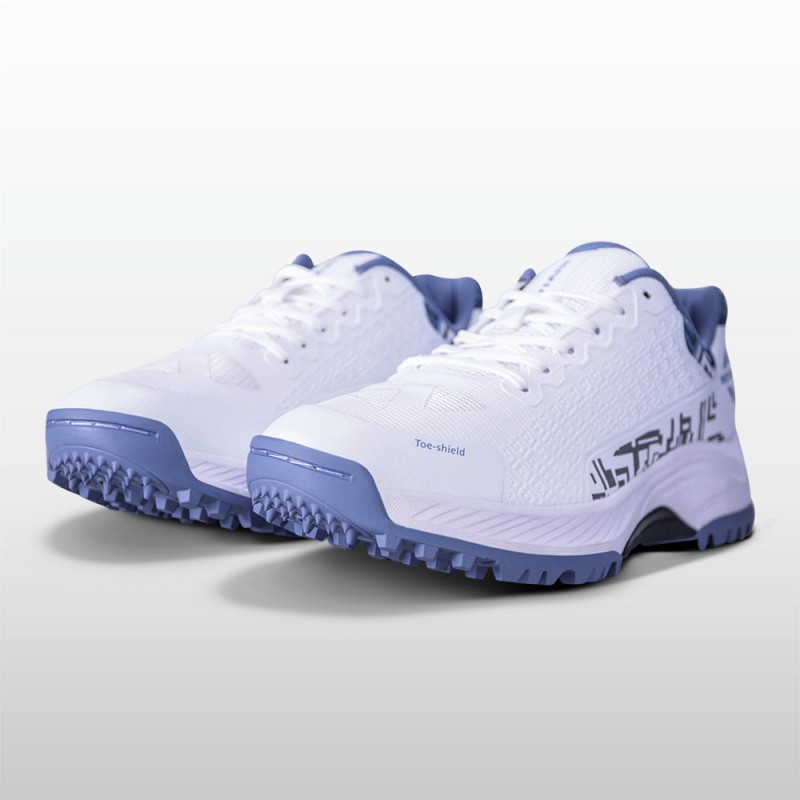 Nivia Crick 1000 2.0 Cricket Shoes - White/Nautical Blue Nivia Crick 1000 2.0 Cricket Shoes - White/Nautical Blue