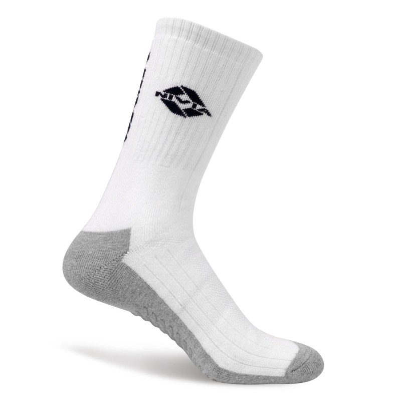 Nivia Cricket Bamboo Socks with Silicone Grip 2 packs - White