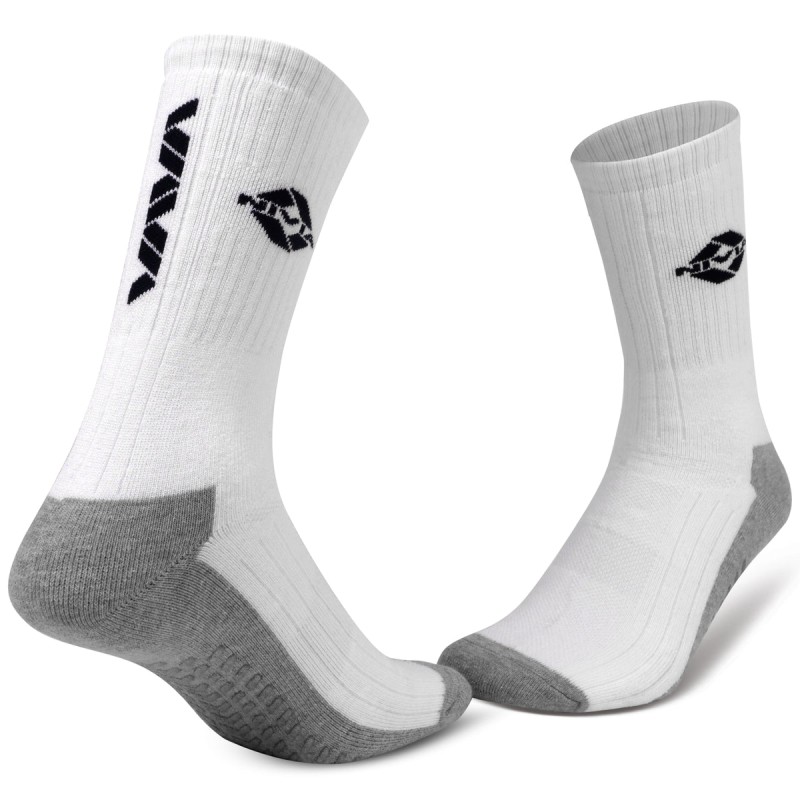 Nivia Cricket Bamboo Socks with Silicone Grip Single Pack - White