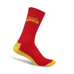 Nivia PUNJAB KINGS X NIVIA CRICKET COTTON MID CALF SOCKS - Red Golden