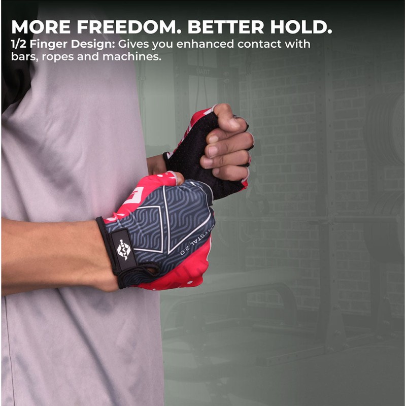Nivia Crystal 2.0 Gym Gloves - Yellow