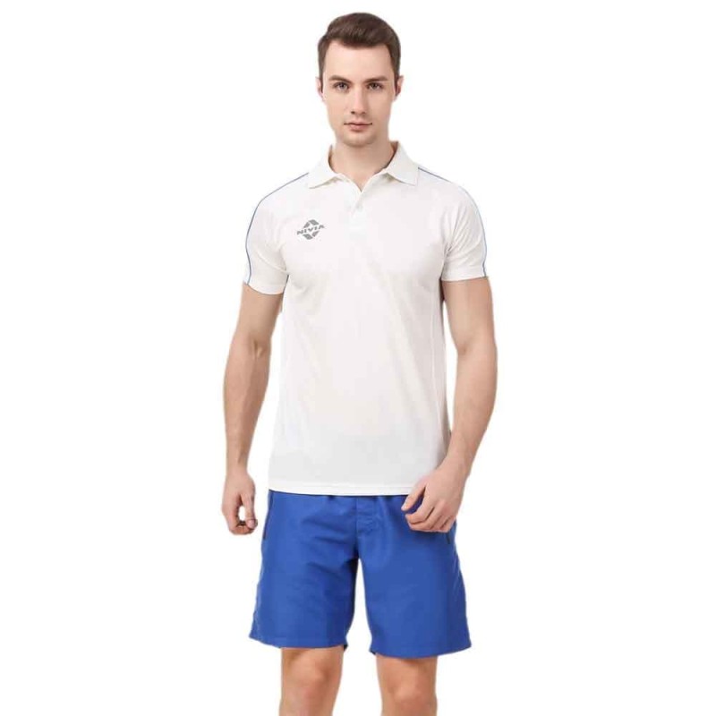 Nivia Eden Cricket Jersey (Half Sleeves) - Off White