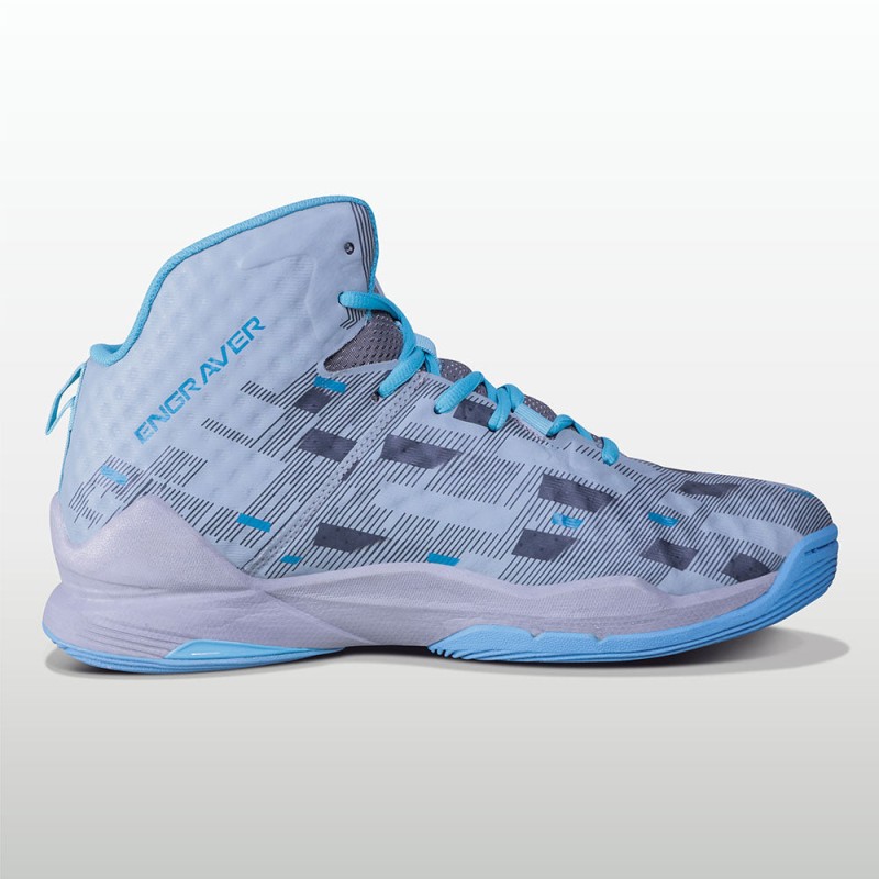 Nivia Engraver 2.0 Basketball Shoes - Sky Blue / Red
