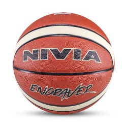 Nivia Engraver 14 Panel BFI match Basketball - Multicolor