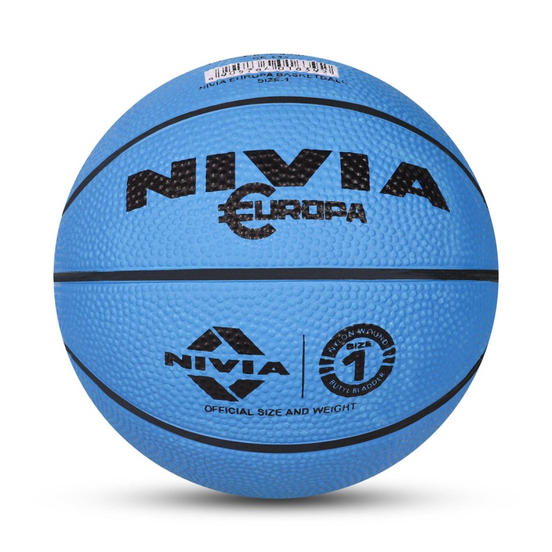 Nivia Europa Basketball Size 1 - Blue Nivia Europa Basketball Size 1 - Blue